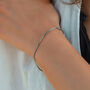 Tiny Cubicle Silver Chain Bracelet, thumbnail 6 of 7