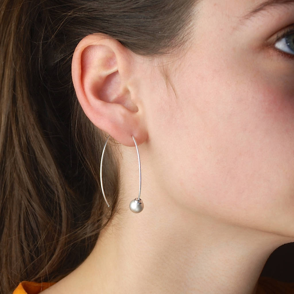 ball hoop earrings by penelopetom