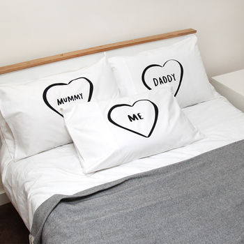 Mummy Daddy And Me Pillow Case Set, 2 of 7