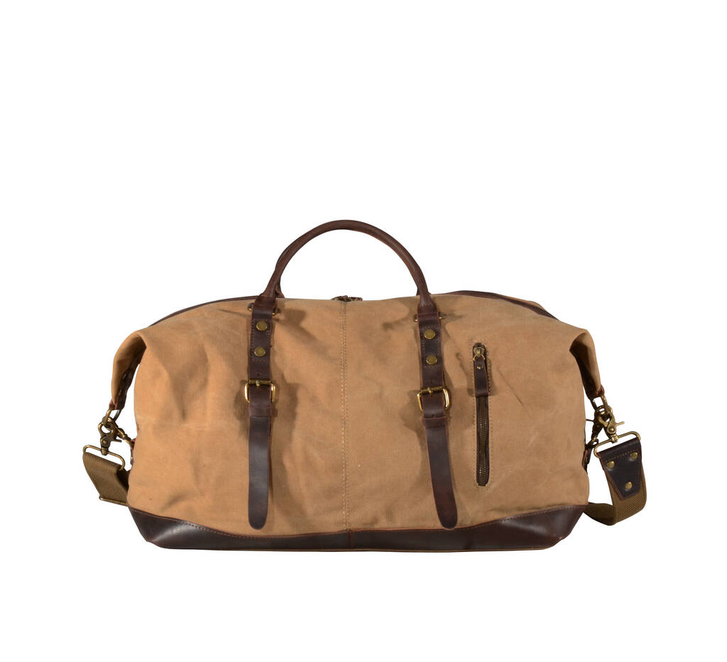 unisex canvas travel holdall bag by eazo