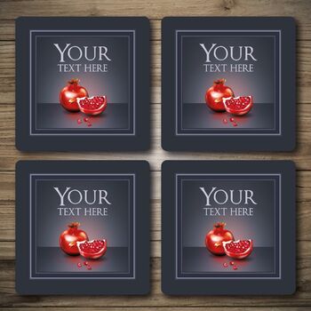 Personalised Bar Runner And Coasters Forbidden Fruit, 2 of 8