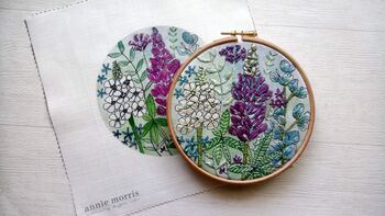 Lupin Hand Embroidery Pattern Design, 3 of 12