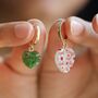Millefiori Colourful Heart Bead Huggie Hoop Earrings, thumbnail 1 of 7