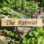 Hand Engraved Personalised Vintage Wood Signs, thumbnail 4 of 12