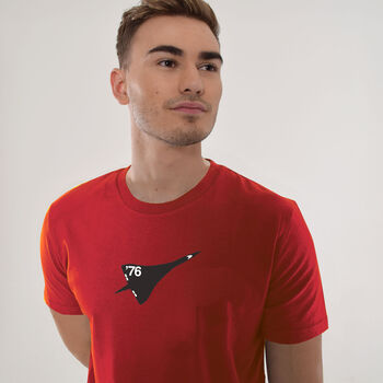 Concorde 76 Airplane Red T Shirt, 3 of 6