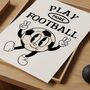 Play More Football Retro Print, thumbnail 5 of 6