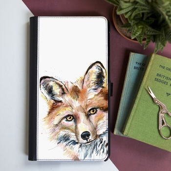 Inky Fox Wallet Phone Case With Optional Message, 4 of 7