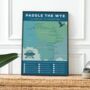 River Wye Map Art Print For Paddlers, thumbnail 1 of 12