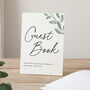 Watercolour Leaves Personalised Wedding Guest Book, thumbnail 3 of 3
