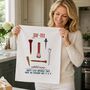 Personalised Six Tee Tea Towel 60th Birthday Gift For Golfers, thumbnail 1 of 8