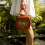 Sleepy Fawn Embroidered Satin Saddle Bag, thumbnail 8 of 8