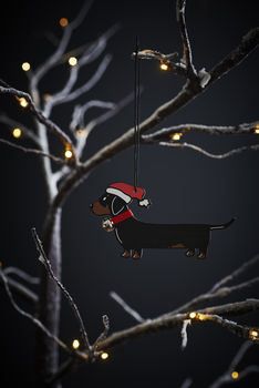 Dachshund / Sausage Dog Christmas Decoration, 3 of 4