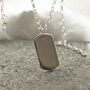 Sterling Silver Medium Solid Dog Tag Necklace, thumbnail 3 of 8