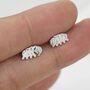 Sterling Silver Water Bear Stud Earrings, thumbnail 5 of 12