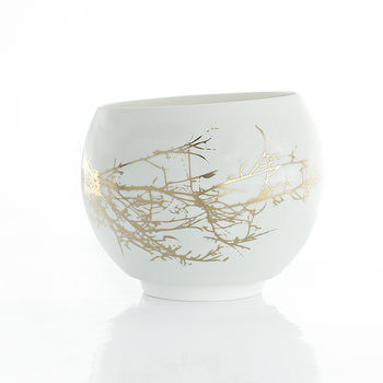 Porcelain Teacup With Delicate Winter Twig, 2 of 8