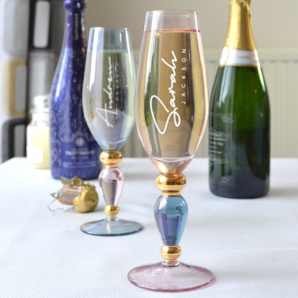 Elegantly Crafted Personalised Champagne Flute, 1 of 4