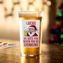 Personalised Christmas Beer Glass Stocking Filler, thumbnail 2 of 3