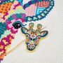 Mandala Giraffe Cross Stitch Kit, thumbnail 6 of 10
