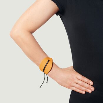 Handmade Organic Adjustable Bracelet In Yellow, 4 of 4