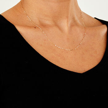 Solid 9ct Yellow Gold Light Trace Chain Necklace, 3 of 3