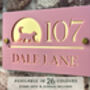 Personalised Walking Cat In Arch Design House Number Sign Acrylic, thumbnail 1 of 2
