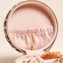 Leopard Print Velvet Round Travel Jewellery Case, thumbnail 5 of 7