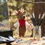 Handmade Felt Artist Alpaca Hanging Decoration, thumbnail 2 of 2