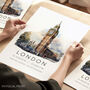 London Travel Print With Map Coordinates, thumbnail 1 of 7