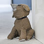 Luxury Brown Terrier Dog Padded Doorstop, thumbnail 2 of 3