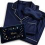 Pamper Gift Set For Mum With Pyjamas, Mum Embroidered Make Up Bag And Eye Mask, thumbnail 1 of 8