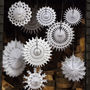 Set Of Six White Paper Snowflake Decorations, thumbnail 2 of 8