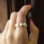 Mother Of Pearl Heart Stretch Ring, thumbnail 2 of 7
