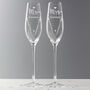 Personalised Mr And Mrs Swarovski Champagne Flutes, thumbnail 5 of 8