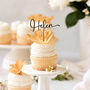 Wooden Birthday Cupcake Topper With Name Or Age, thumbnail 4 of 8