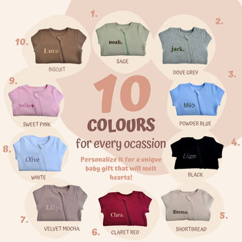 Christmas Designs Personalised Baby Zip Sleepsuit | Baby Onesie, 6 of 7