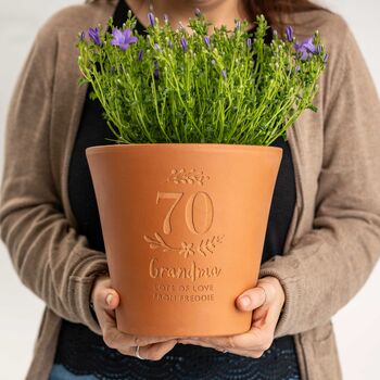 70th Birthday Personalised Plant Pot, 2 of 7