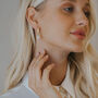 Gold Pearl Drop Earrings, thumbnail 4 of 7