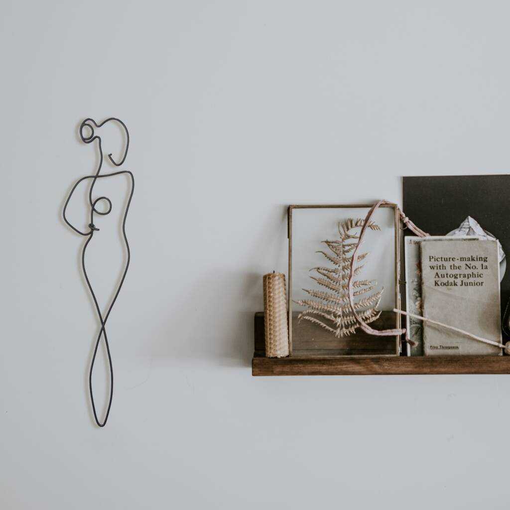 'the Classy One' Minimalist Wire Wall Art By Briar Rose Wire