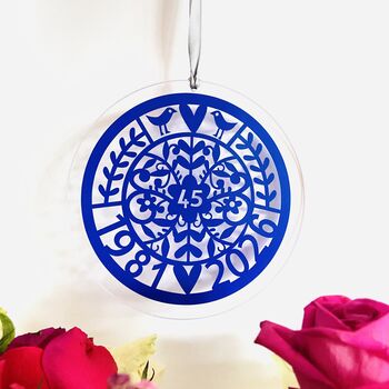 45th Wedding Anniversary Sun Catcher, 2 of 12