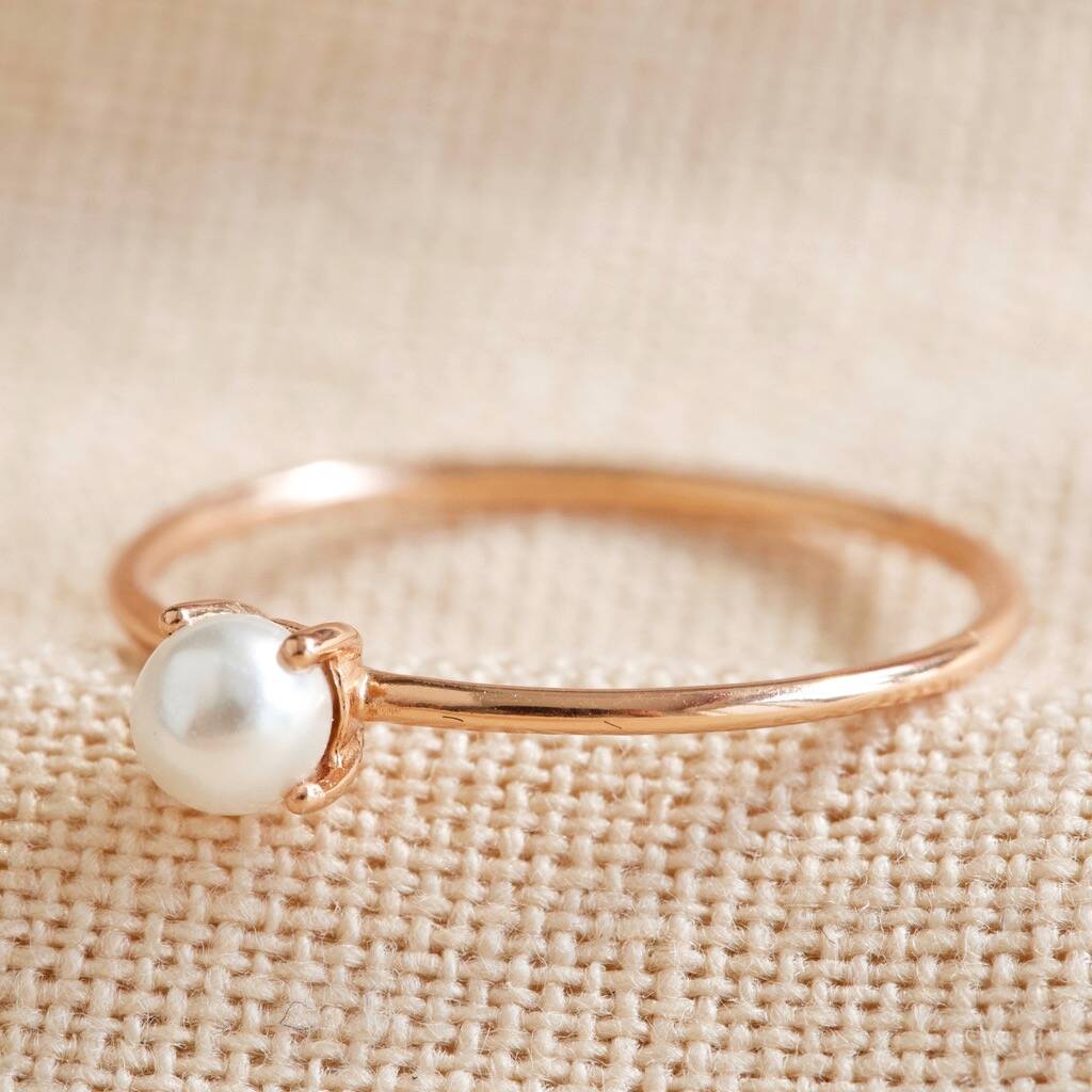 Sterling Silver Pearl Ring By Lisa Angel | notonthehighstreet.com