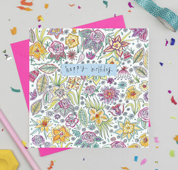 'Rainbow Bloom' Mixed Pack Of Ten Birthday Cards, 4 of 11