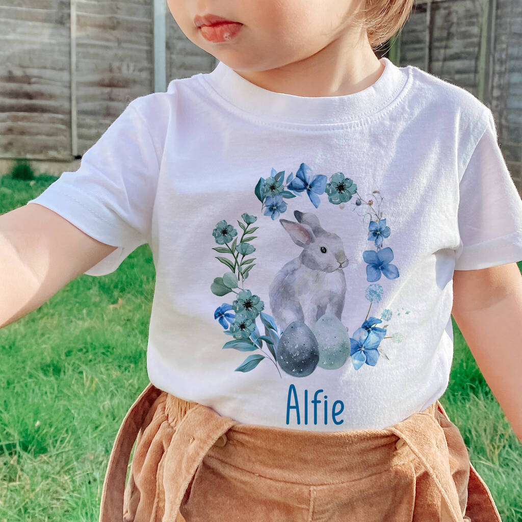 Personalised Kids Easter T Shirt For Boys Or Girls By Looppa