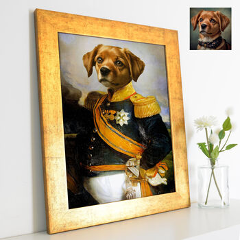 Personalised Lieutenant Officer Renaissance Pet Portrait, 11 of 12