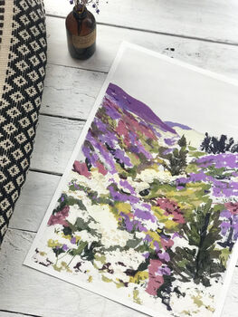 Lavender Hills Giclee Fine Art Print A3, 5 of 7