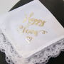 Ladies Wedding Gift Handkerchief Happy Tears, thumbnail 7 of 8