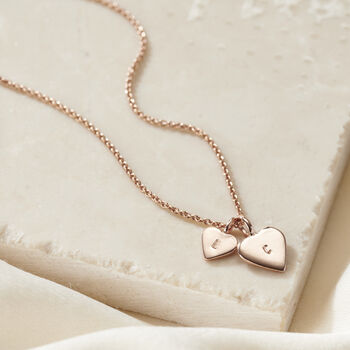 Personalised Mother And Baby Heart Charm Necklace, 2 of 9