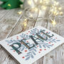 Peace Folk Lettering Christmas Card, thumbnail 3 of 3