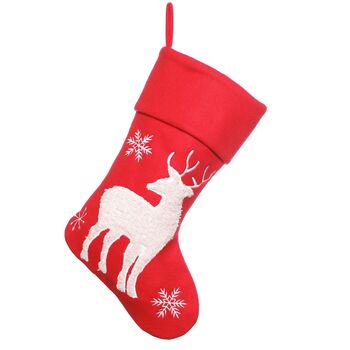 Personalised Novelty Reindeer Christmas Stocking, 2 of 3