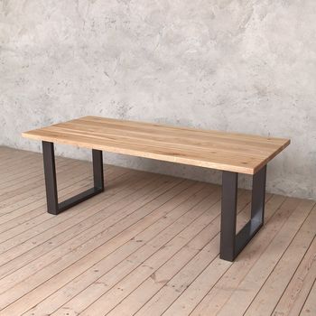 Holborn Natural Ash Dining Table U Shaped Legs, 4 of 4