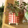 Pink And Red Harlequin Ceramic Mini Planter, thumbnail 1 of 2